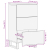 Szafka, 40x34x75 cm, lite surowe drewno mango