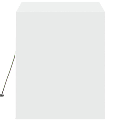 Ścienna szafka TV z LED, biała, 80x31x35 cm