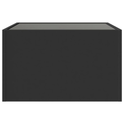 Stolik kawowy z LED Infinity, czarny, 50x50x30 cm