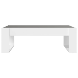 Stolik kawowy z LED Infinity, biały, 90x53x30 cm