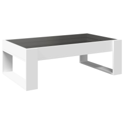 Stolik kawowy z LED Infinity, biały, 90x53x30 cm