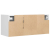 Ścienna szafka TV z LED, biała, 80x31x35 cm
