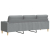 3-osobowa sofa z poduszkami, jasnoszara, 210 cm, obita tkaniną