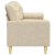 3-osobowa sofa z poduszkami, kremowa, 210 cm, obita tkaniną