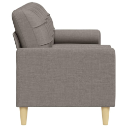 3-osobowa sofa z poduszkami, taupe, 210 cm, obita tkaniną
