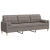 3-osobowa sofa z poduszkami, taupe, 210 cm, obita tkaniną
