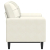 2-osobowa sofa z poduszkami, kremowa, 120 cm, aksamit