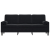 3-osobowa sofa z poduszkami, czarna, 180 cm, aksamit