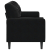 3-osobowa sofa z poduszkami, czarna, 180 cm, aksamit
