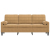 3-osobowa sofa z poduszkami, brązowa, 180 cm, aksamit