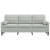 3-osobowa sofa z poduszkami, jasnoszara, 180 cm, aksamit