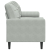 3-osobowa sofa z poduszkami, jasnoszara, 180 cm, aksamit