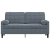 2-osobowa sofa z poduszkami, ciemnoszara, 140 cm, aksamit