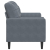 2-osobowa sofa z poduszkami, ciemnoszara, 140 cm, aksamit