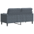 2-osobowa sofa z poduszkami, ciemnoszara, 140 cm, aksamit