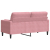 2-osobowa sofa z poduszkami, różowa, 140 cm, aksamit