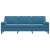 3-osobowa sofa z poduszkami, niebieska, 210 cm, aksamit