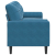 3-osobowa sofa z poduszkami, niebieska, 210 cm, aksamit