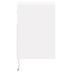 Ścienna szafka TV z LED, biała, 41x31x45 cm