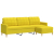 Sofa 3-osobowa, jasnożółta, 210 cm, tapicerowana tkaniną