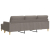 3-osobowa sofa z podnóżkiem, kolor taupe, 210 cm, tkaniną