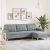 3-osobowa sofa z podnóżkiem, jasnoszary, 210 cm, tkaniną