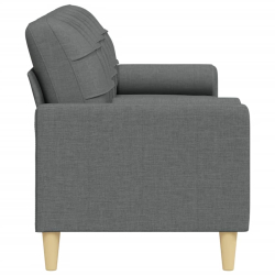 3-osobowa sofa z poduszkami, ciemnoszara, 210 cm, obita tkaniną