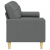 3-osobowa sofa z poduszkami, ciemnoszara, 210 cm, obita tkaniną