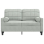 2-osobowa sofa z poduszkami, jasnoszara, 120 cm, aksamit