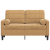 2-osobowa sofa z poduszkami, brązowa, 120 cm, aksamit