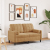 2-osobowa sofa z poduszkami, brązowa, 120 cm, aksamit