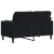 2-osobowa sofa z poduszkami, czarna, 120 cm, aksamit