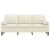 3-osobowa sofa z poduszkami, kremowa, 180 cm, aksamit