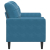 2-osobowa sofa z poduszkami, niebieska, 140 cm, aksamit