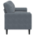 3-osobowa sofa z poduszkami, ciemnoszara, 210 cm, aksamit