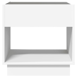 Stolik kawowy z LED Infinity, biały, 50x50x50 cm