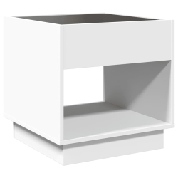 Stolik kawowy z LED Infinity, biały, 50x50x50 cm