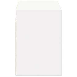 Ścienna szafka TV z LED, biała, 100x31x45 cm