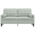 2-osobowa sofa z poduszkami, jasnoszara, 140 cm, aksamit