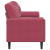 3-osobowa sofa z poduszkami, winna czerwień, 180 cm, aksamit