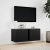 Ścienna szafka TV z LED, czarna, 80x31x35 cm