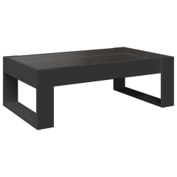 Stolik kawowy z LED Infinity, czarny, 90x53x30 cm