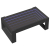 Stolik kawowy z LED Infinity, czarny, 90x53x30 cm