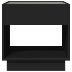 Stolik kawowy z LED Infinity, czarny, 50x50x50 cm