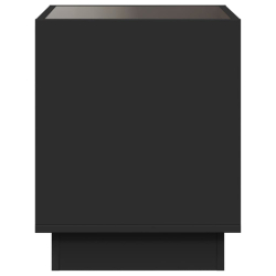 Stolik kawowy z LED Infinity, czarny, 50x50x50 cm