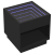 Stolik kawowy z LED Infinity, czarny, 50x50x50 cm