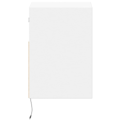 Ścienne szafki TV z LED, 2 szt., białe, 41x31x45 cm