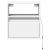 Ścienne szafki TV z LED, 2 szt., białe, 41x31x45 cm