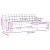 3-osobowa sofa z podnóżkiem, kremowa, 210 cm, tkaniną