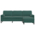 3-osobowa sofa z podnóżkiem, ciemnozielony, 210 cm, aksamit